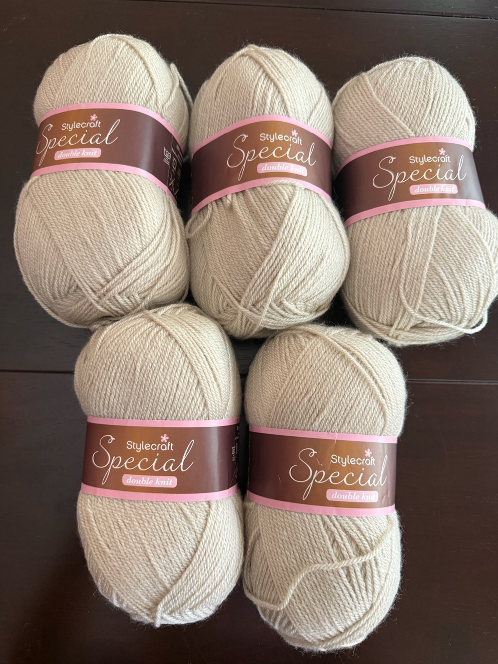 Stylecraft Special Double Knit Yarn in Neutral Beige/Parchment - 5 Skeins
